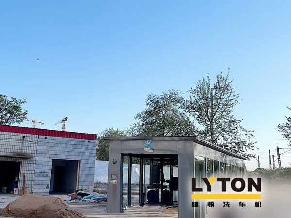 河北保定中石化配置林頓FX80系列隧道式全自動洗車機,設(shè)備安裝趨于完工